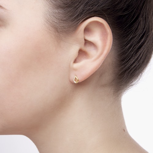 Kolczyki łezki Savicki: złote, diamenty